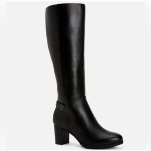 Giani Bernini Woman’s Memory Foam Faux Black Leather Knee High Boots Size 7.5